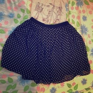 Black polka dot skirt